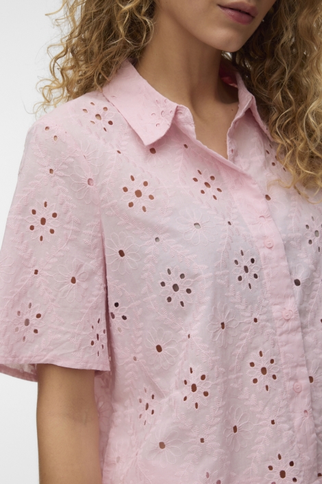 Vero Moda roze dames blouse | Close up