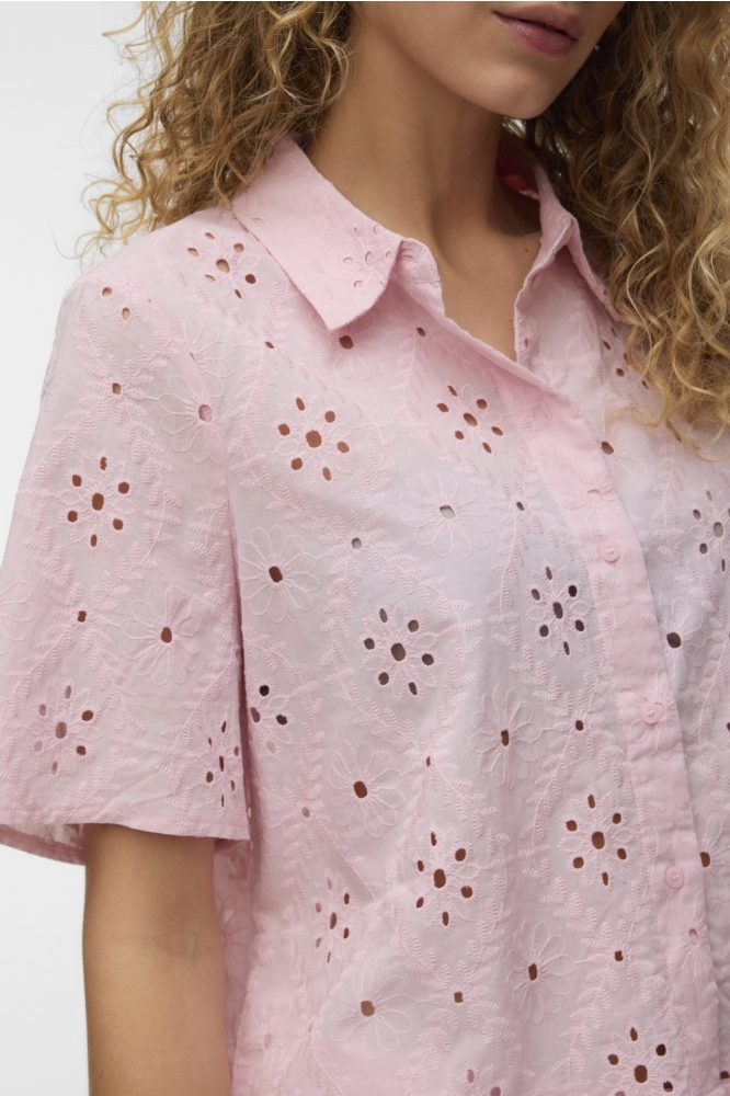 Vero Moda roze dames blouse | Close up