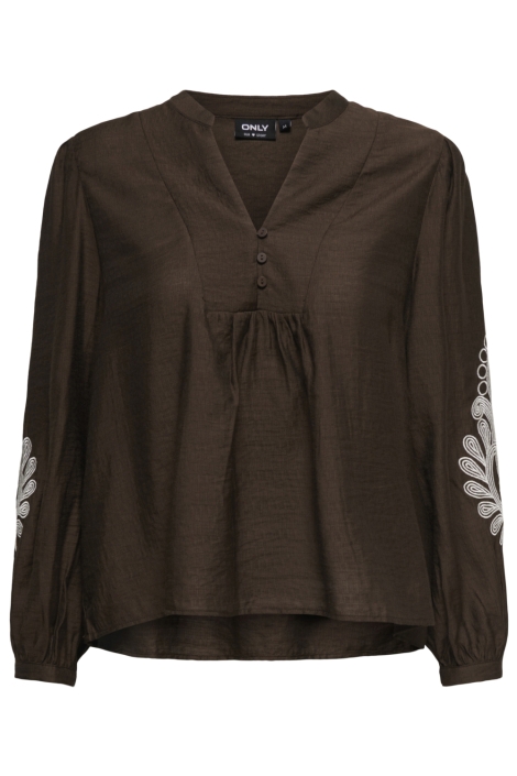 Only bruine dames blouse | Vooraanzicht