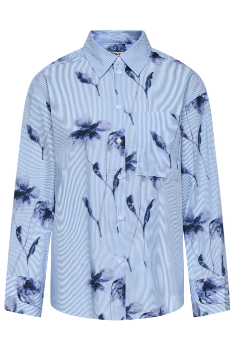 Only blauwe dames blouse | Vooraanzicht