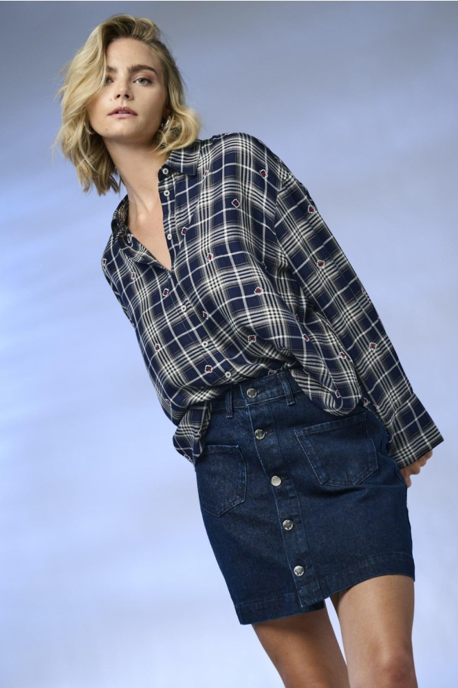 Only blauwe dames blouse | Model