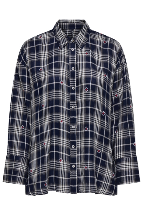 Only blauwe dames blouse | Vooraanzicht