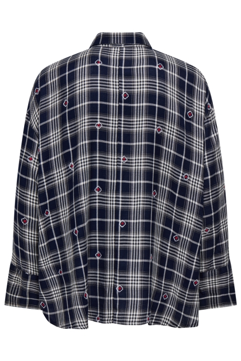 Only blauwe dames blouse | Achteraanzicht