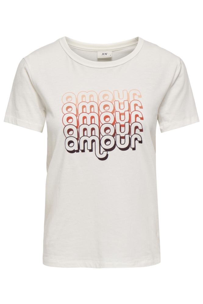 Jacqueline de Yong witte dames t-shirt | Vooraanzicht