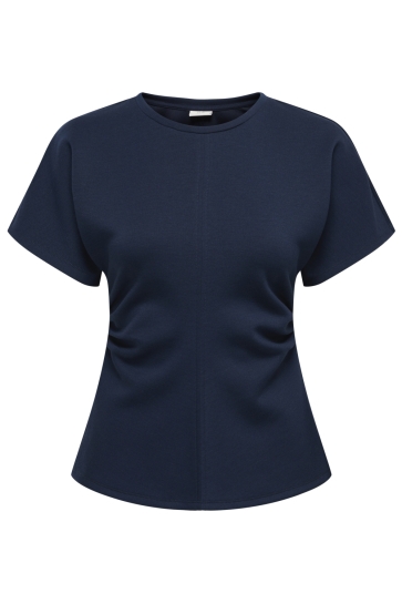 Jacqueline de Yong T-shirt JDYSAFINA S/S DETAIL TOP JRS 15365947 BLACK IRIS