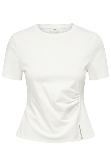 Jacqueline de Yong T-shirt JDYTESSA S/S DETAIL TOP JRS 15365933 CLOUD DANCER