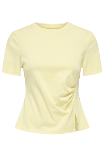 Jacqueline de Yong JDYTESSA S/S DETAIL TOP JRS 15365933 DOUBLE CREAM