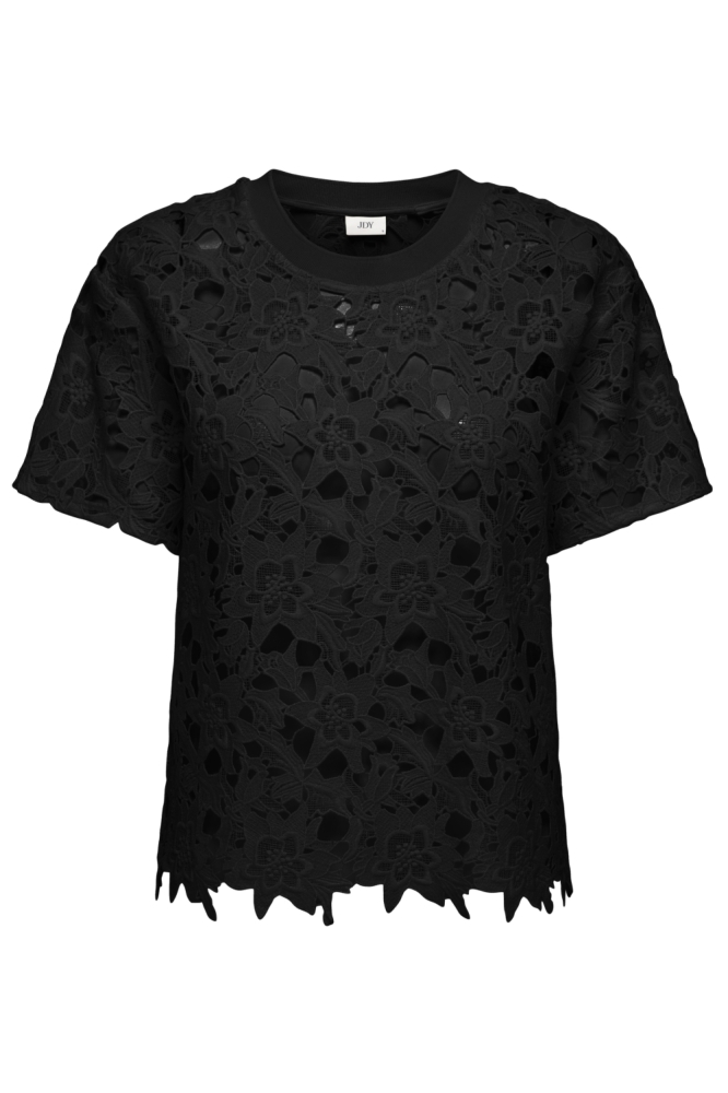 Jacqueline de Yong zwarte dames t-shirt | Vooraanzicht