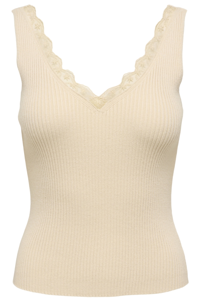 Jacqueline de Yong beige dames top | Vooraanzicht