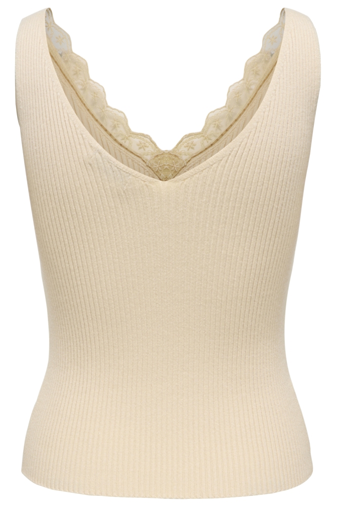 Jacqueline de Yong beige dames top | Achteraanzicht