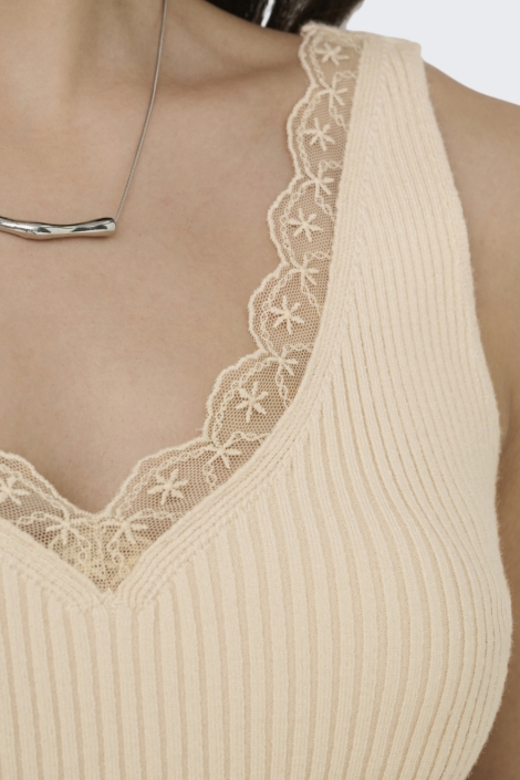 Jacqueline de Yong beige dames top | Close up