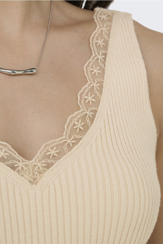 Jacqueline de Yong beige dames top | Close up