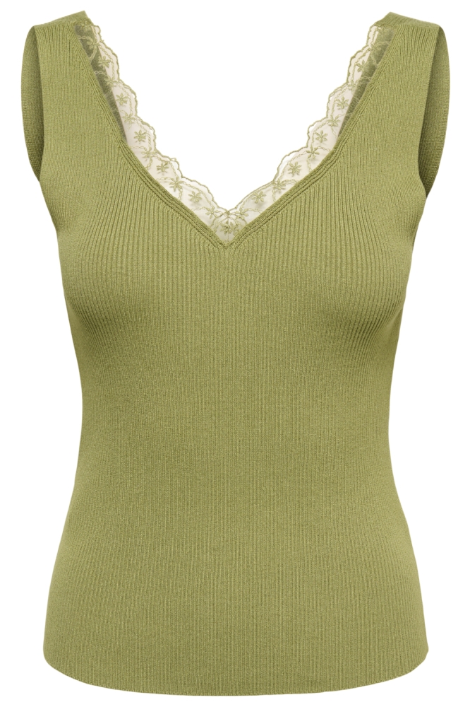 Jacqueline de Yong groene dames top | Vooraanzicht