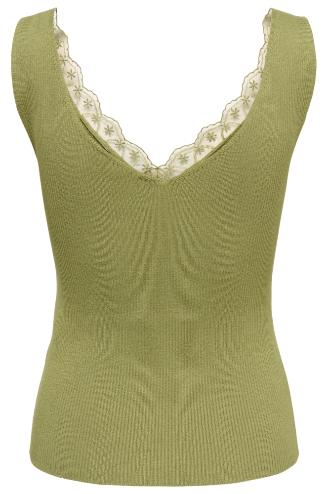 Jacqueline de Yong groene dames top | Achteraanzicht