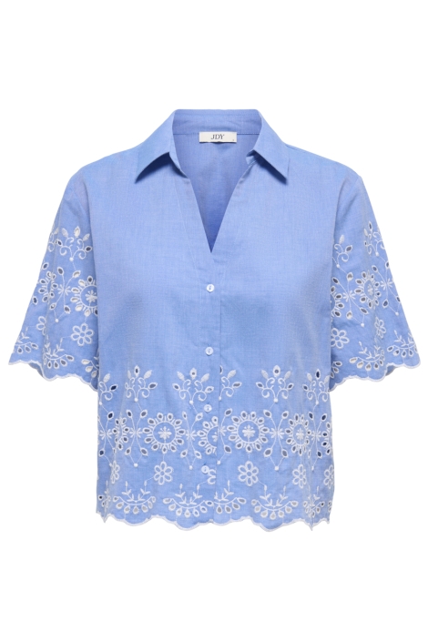 Jacqueline de Yong blauwe dames blouse | Vooraanzicht
