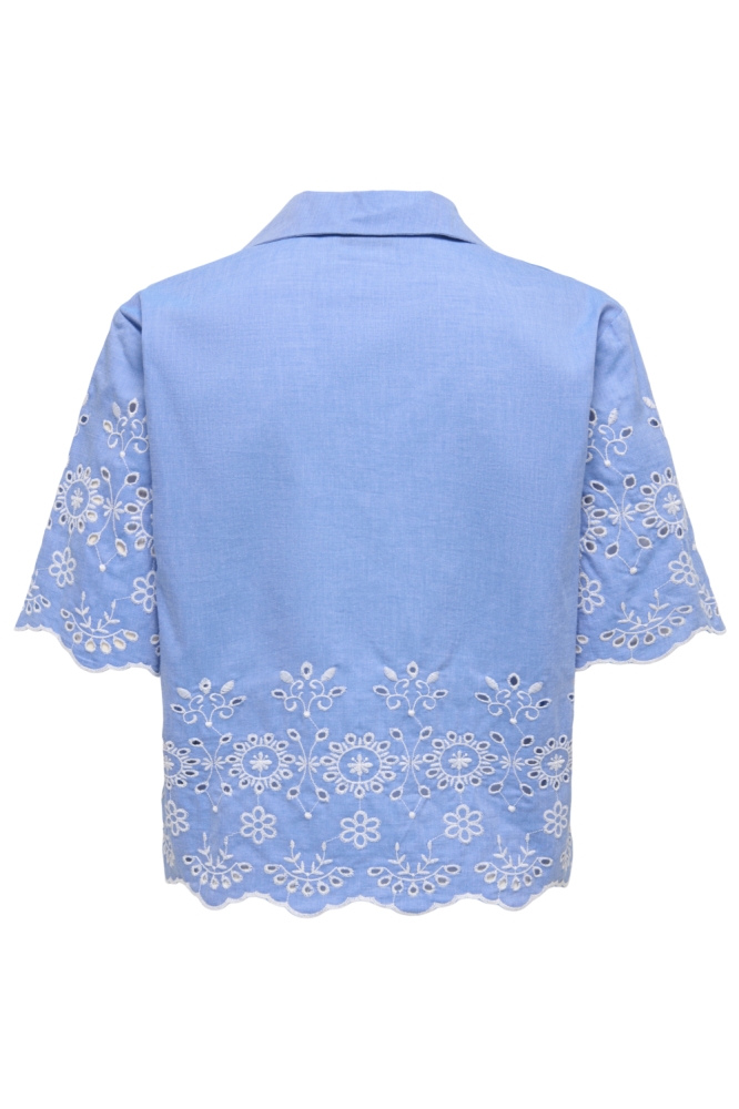 Jacqueline de Yong blauwe dames blouse | Achteraanzicht