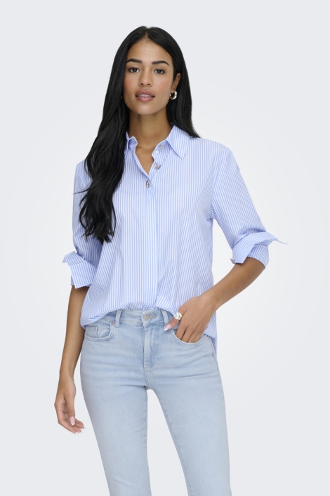 Jacqueline de Yong witte dames blouse | Model vooraanzicht