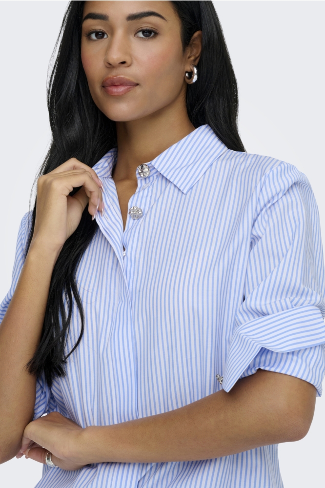 Jacqueline de Yong witte dames blouse | Close up