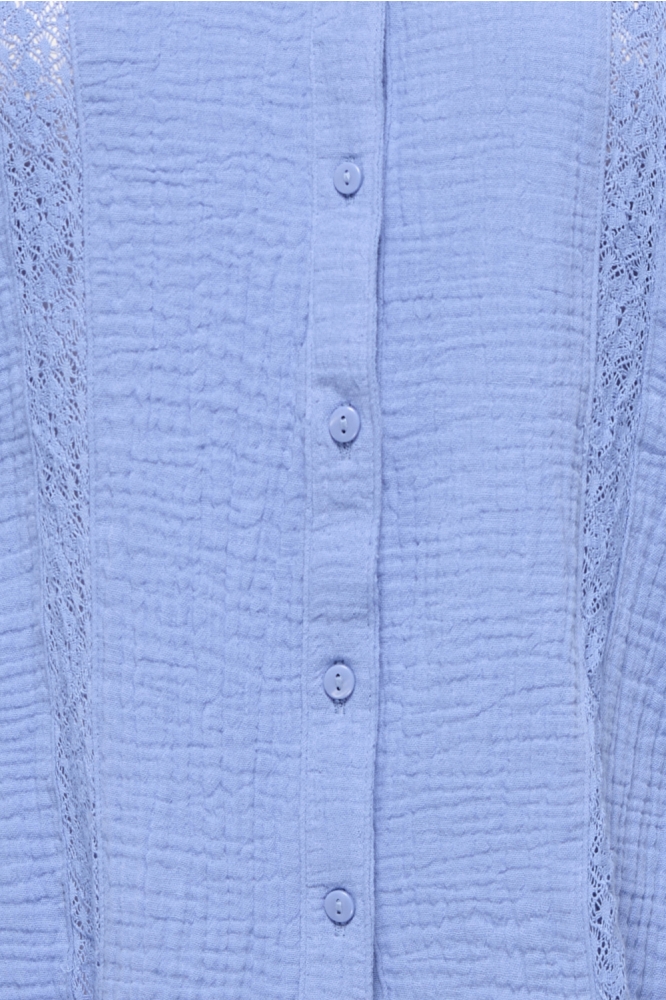 Jacqueline de Yong blauwe dames blouse | Close up