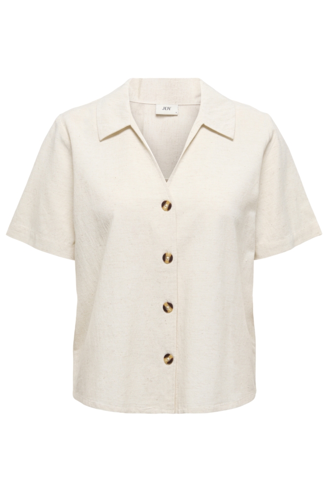 Jacqueline de Yong beige dames blouse | Vooraanzicht