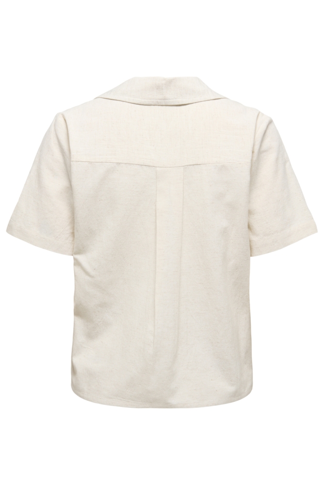 Jacqueline de Yong beige dames blouse | Achteraanzicht