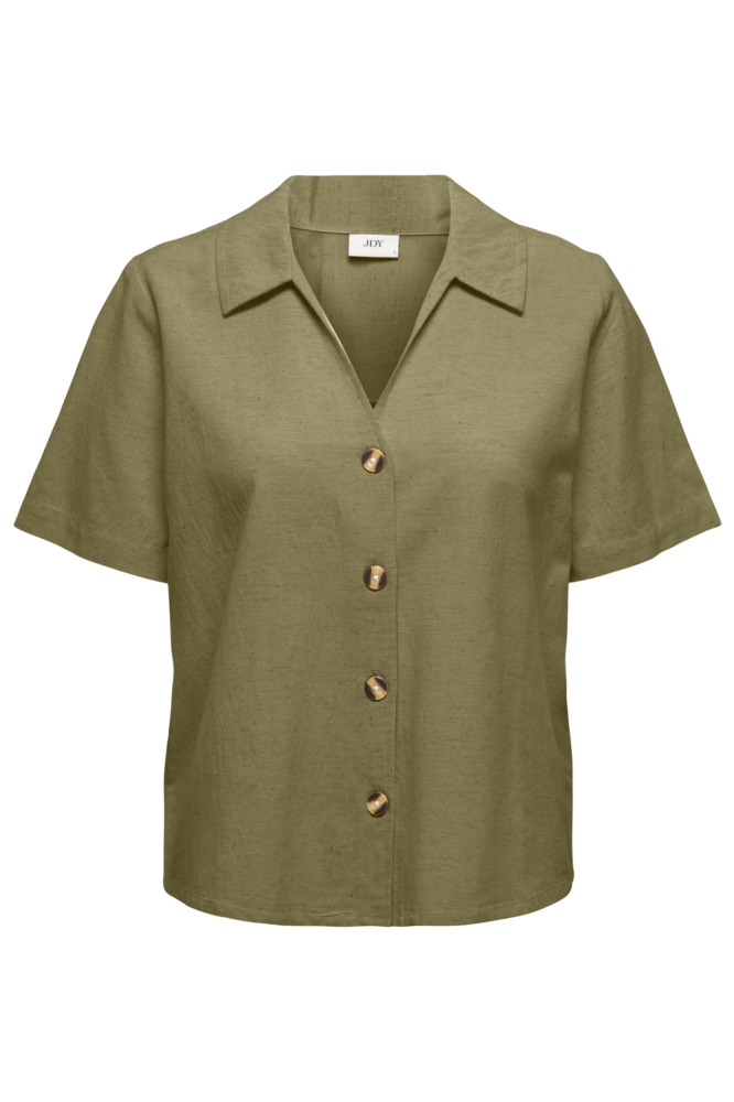 Jacqueline de Yong groene dames blouse | Vooraanzicht