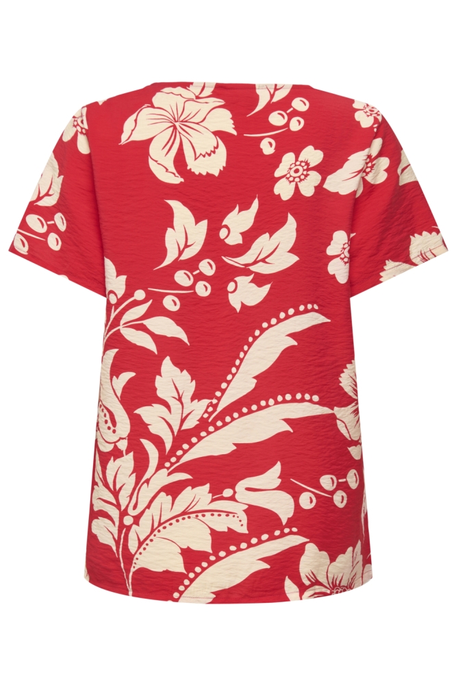 Jacqueline de Yong rode dames t-shirt | Achteraanzicht