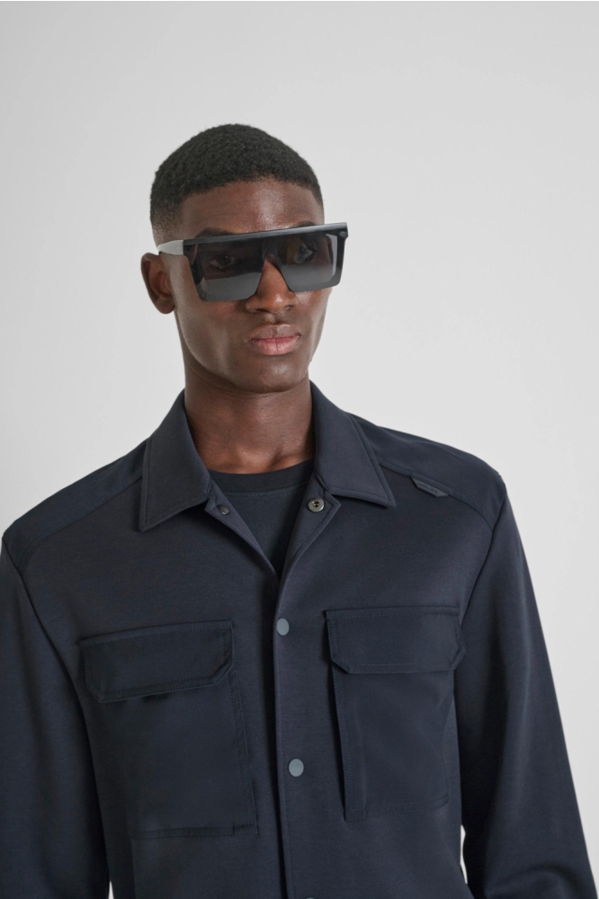 Antony Morato blauwe heren overhemd | Close up