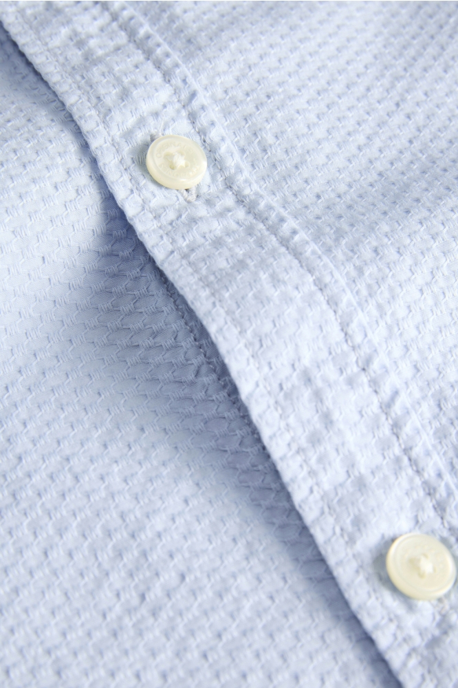 Jack & Jones blauwe heren overhemd | Close up
