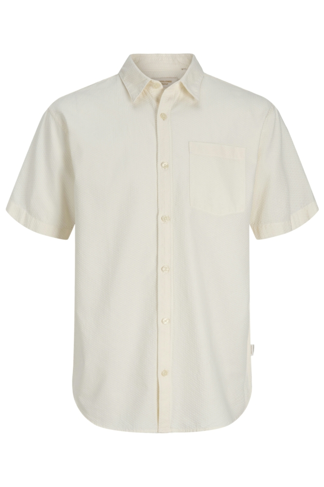 Jack & Jones beige heren overhemd | Vooraanzicht