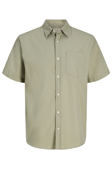 Jack & Jones JORNANTUCKET DOBBY SHIRT SS 12291439 SEAGRASS