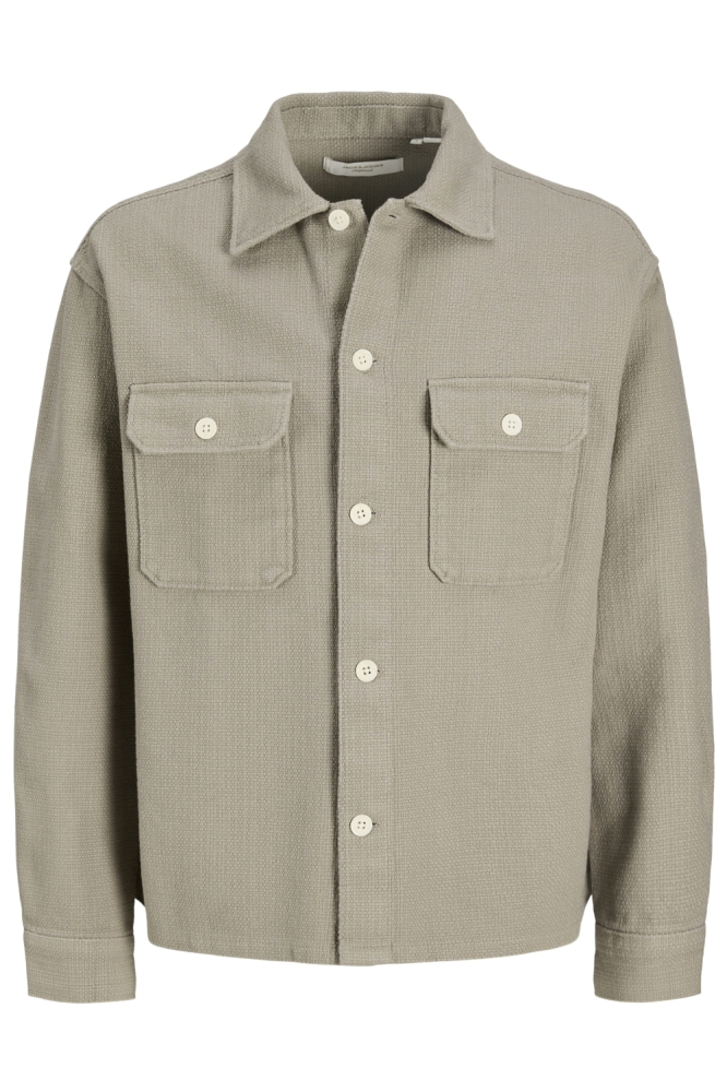 Jack & Jones beige heren blouse | Vooraanzicht