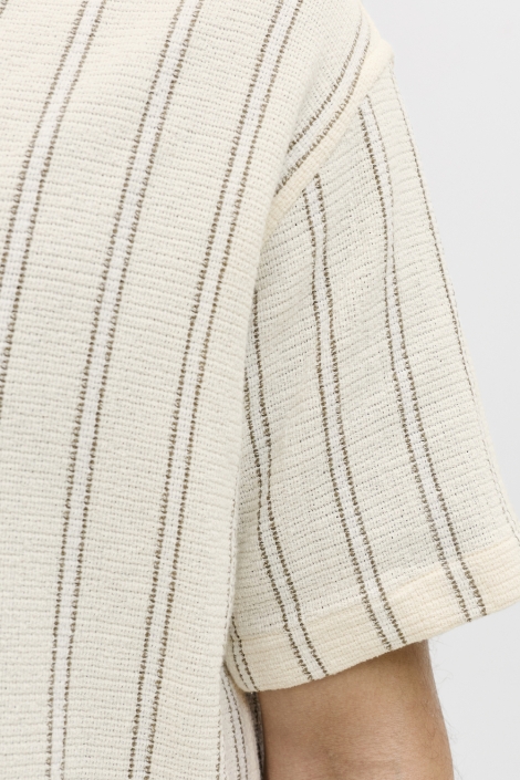 Jack & Jones beige heren overhemd | Close up