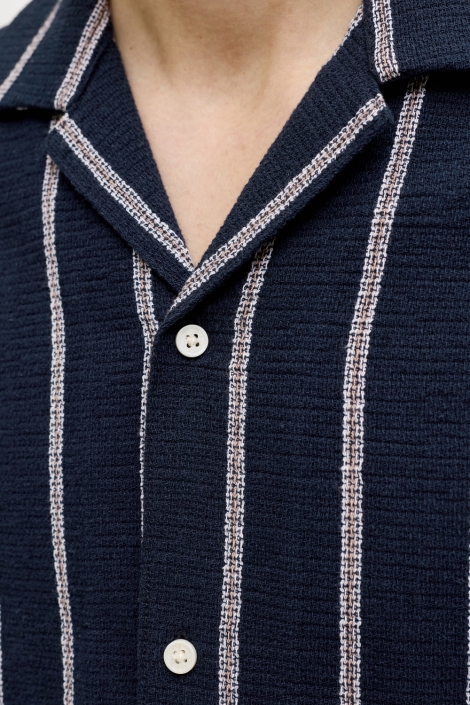 Jack & Jones blauwe heren overhemd | Close up