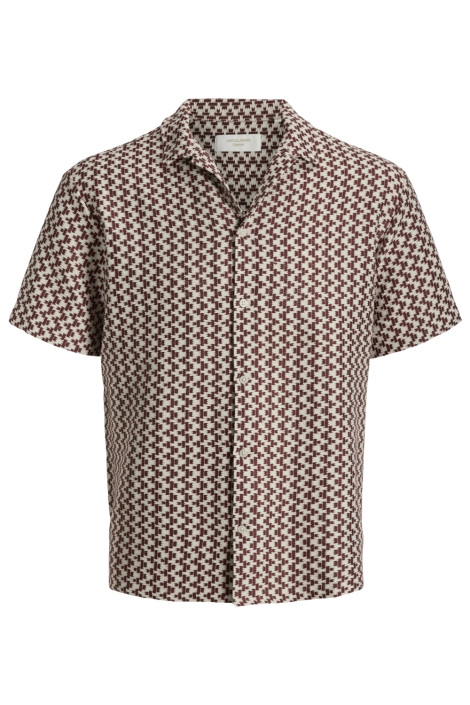 Jack & Jones bordeaux heren overhemd | Vooraanzicht