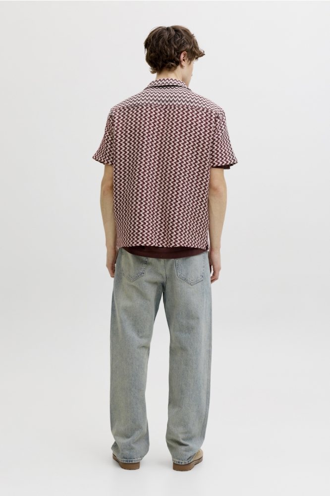 Jack & Jones bordeaux heren overhemd | Model