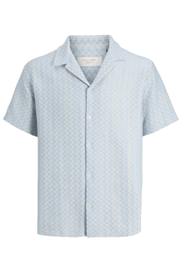 Jack & Jones jormontauk crochet shirt ss sa26 ln Blauw