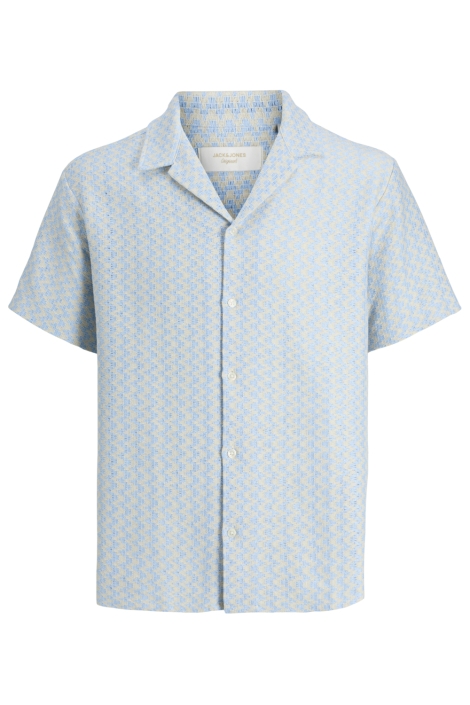 Jack & Jones blauwe heren overhemd | Vooraanzicht