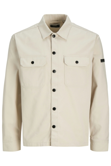 Jack & Jones Blouse JCOBEN CLASSIC FUSION BADGE OVERSHI 12293685 Moonbeam