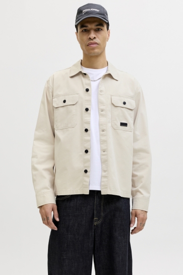 Jack & Jones Overhemd JCOBEN CLASSIC FUSION BADGE OVERSHI 12293685 Moonbeam