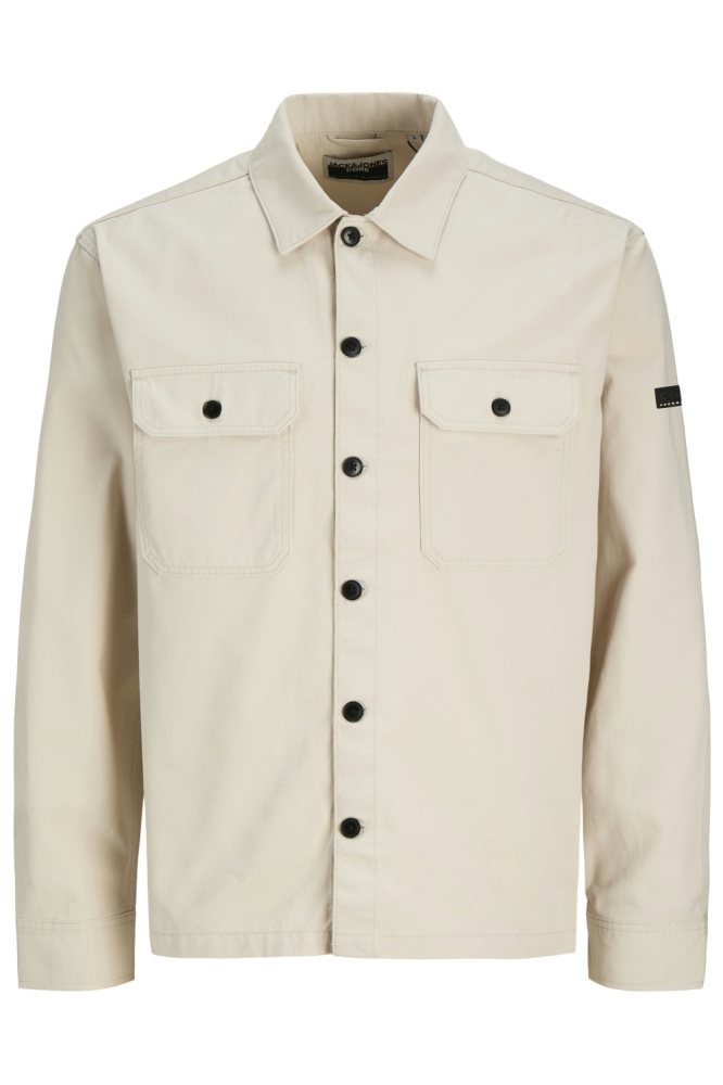 Jack & Jones beige heren blouse | Vooraanzicht