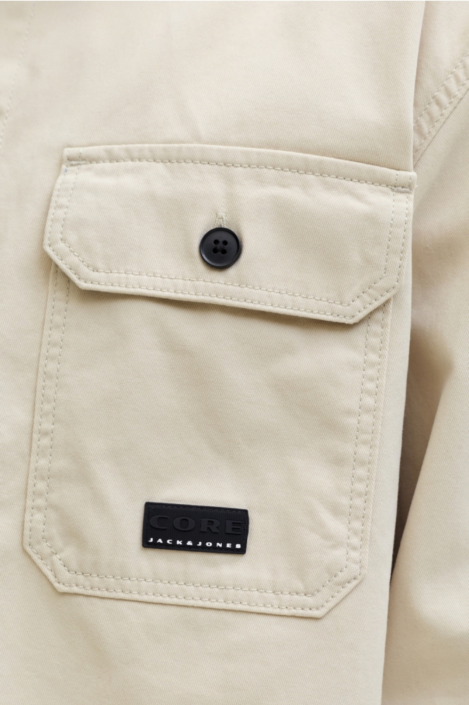 Jack & Jones beige heren overhemd | Close up