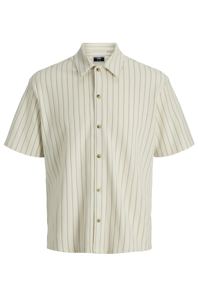 Jack & Jones beige heren overhemd | Vooraanzicht