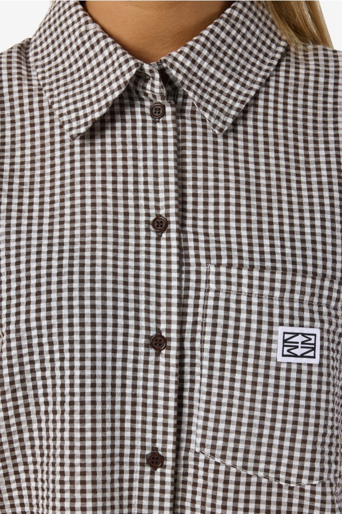 Noisy may bruine dames blouse | Close up