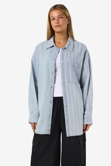Noisy may NMKATRI LS OVERSIZED SHIRT BS006LB 27036825 MEDIUM BLUE DENIM