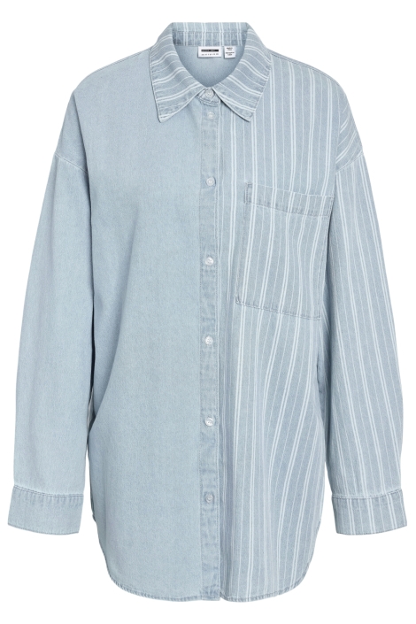 Noisy may blauwe dames blouse | Vooraanzicht