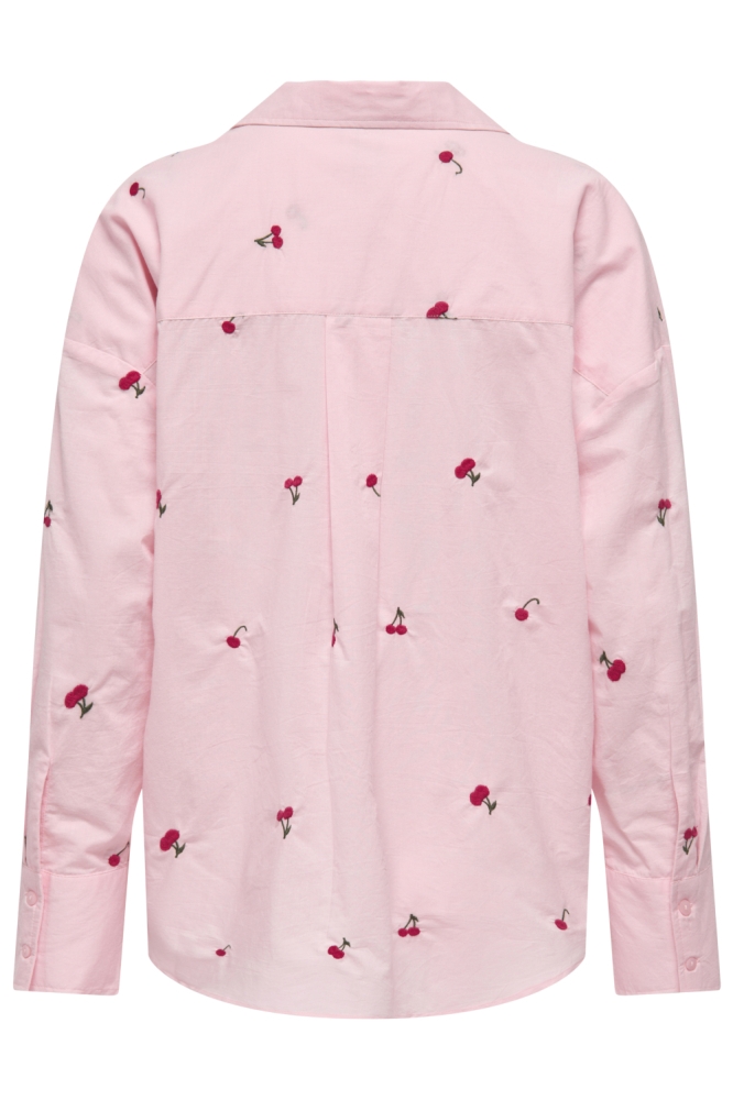 Only roze dames blouse | Achteraanzicht