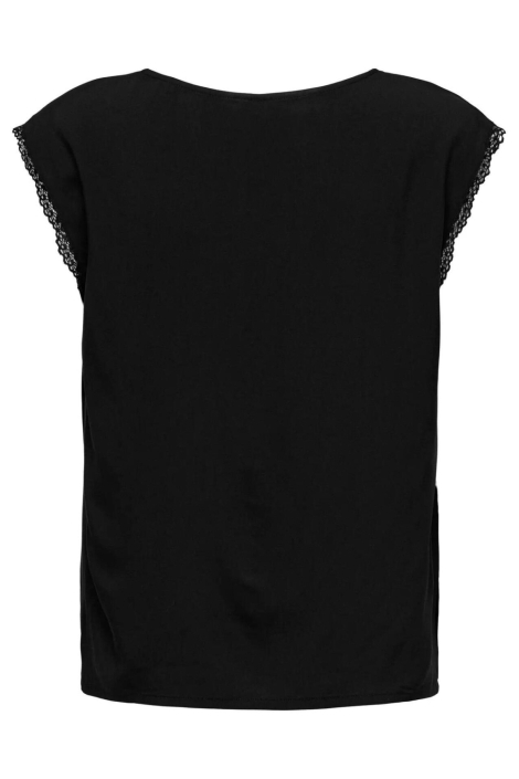 Only zwarte dames t-shirt | Achteraanzicht