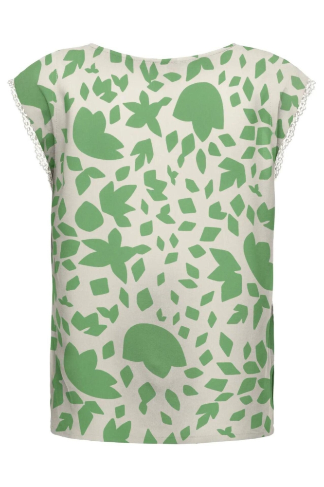 Only beige dames top | Achteraanzicht