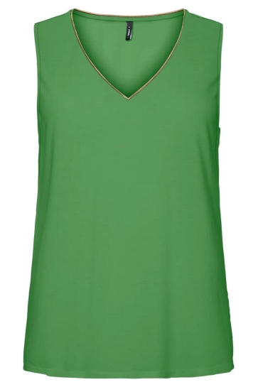 Only Top ONLSELINA S/S V-NECK TOP OTL WVN 15342599 FLUORITE GREEN